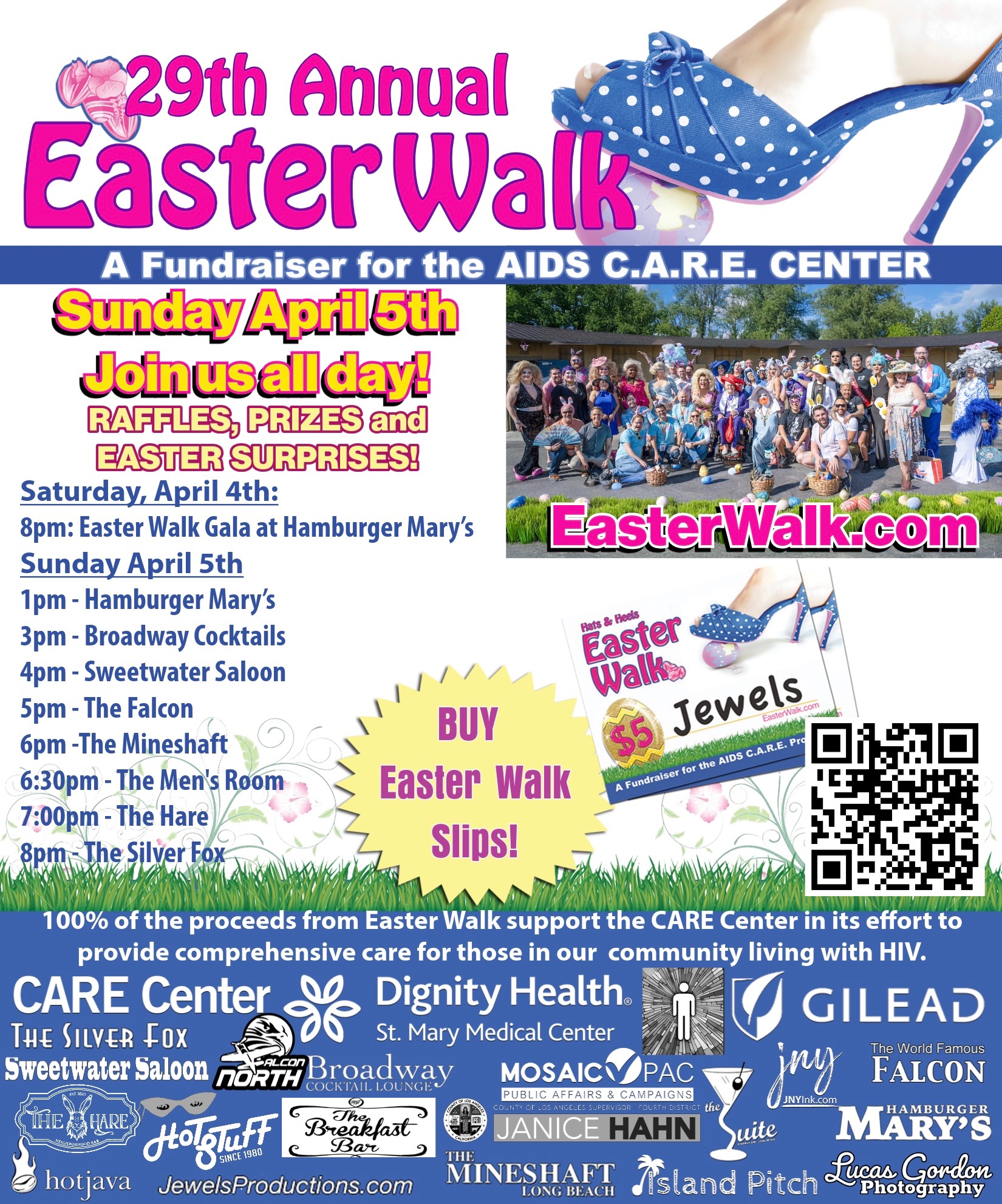 29th Annual Easter Walk — Sunday April 5th — Official 2026 Event Flyer